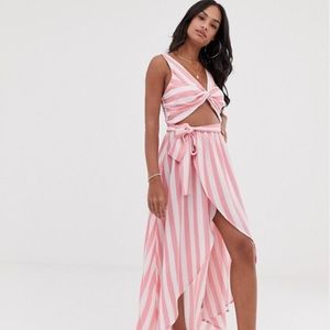 ASOS brand twist front maxi dress